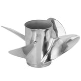 VIF OEM-Upgrade 10,5 x 15 Edelstahl-4-Blatt-Propeller für Mercury-Außenbordmotoren 25–70 PS, 13 Keilzähne, RH