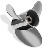9,9x12, 9,9x13, 10,38x13 OEM rustfritt stål utenbordspropell passer til Mercury-motorer 9,9-20 hk, 10 spline tenner