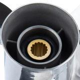 13 x 17 YBS Bootspropeller für Yamaha-Motoren, OEM-Upgrade, Edelstahl-Außenbordmotoren, 60/70/75/80/85/90/100/115 PS, Semi-Cleaver-Blätter, 15 Zähne, RH