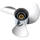 13 x 21 YBS Boat Propeller for Yamaha Engines OEM Upgrade Stainless Steel Outboard Motors 60/70/75/80/85/90/100/115HP Semi Cleaver Blades 15 Tooth, RH