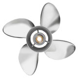 Oppgrader OEM rustfritt stål påhengsmotor propell passer til Honda-motorer 115-250 hk 15 spline tenner, høyre, 4 blader