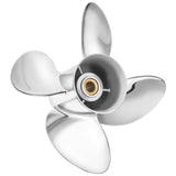 Oppgrader OEM rustfritt stål påhengsmotor propell passer til Honda-motorer 115-250 hk 15 spline tenner, høyre, 4 blader