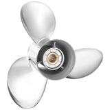 Upgrade OEM Edelstahl-Außenbordpropeller passend für Honda-Motoren 60–130 PS, 15 Keilzähne, rechts, 3 Blätter