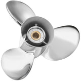OEM Stainless Steel Outboard Propeller fit Tohatsu&Nissan Engines 75-140HP 15 Spline Tooth,RH,3 Blades