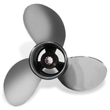 9,9x12, 9,9x13, 10,38x13 OEM rustfritt stål utenbordspropell passer til Mercury-motorer 9,9-20 hk, 10 spline tenner