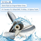 13 1/2x20 Raker Series OEM Stainless Steel Propeller Fit Yamaha Outboard propeller 13 Tooth