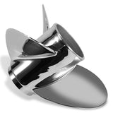 9,9x12, 9,9x13, 10,38x13 OEM rustfritt stål utenbordspropell passer til Mercury-motorer 9,9-20 hk, 10 spline tenner