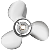 Upgrade OEM Edelstahl-Außenbordpropeller passend für Honda-Motoren 60–130 PS, 15 Keilzähne, rechts, 3 Blätter