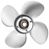 Upgrade OEM Edelstahl-Außenbordpropeller passend für Tohatsu- und Nissan-Motoren 115–250 PS, 15 Keilzähne, rechts, 4 Blätter
