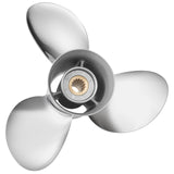 Upgrade OEM Edelstahl-Außenbordpropeller passend für Honda-Motoren 60–130 PS, 15 Keilzähne, rechts, 3 Blätter