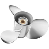 Upgrade OEM Edelstahl-Außenbordpropeller passend für Honda-Motoren 60–130 PS, 15 Keilzähne, rechts, 3 Blätter