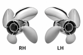 RH+LH 4 Blade Stainless Steel Boat Propeller Prop for Mercury Mercruiser Alpha One and Bravo 1