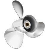 Hélice de bateau hors-bord en acier inoxydable améliorée, compatible avec les moteurs Tohatsu 25-30 CV, 10 cannelures, rotation à droite