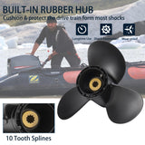 Aluminium utenbordsmotor propell passer til Suzuki-motorer 8-20 hk 10 spline tenner, høyre