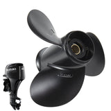 Aluminium utenbordsmotor propell passer til Suzuki-motorer 35-65 hk 13 spline tenner, høyre