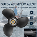 Aluminium utenbordsmotor propell passer til Suzuki-motorer 8-20 hk 10 spline tenner, høyre