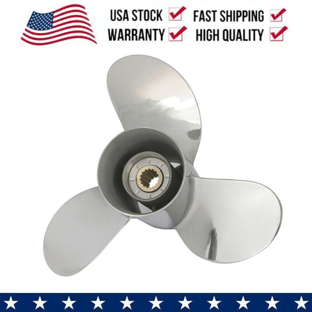9 7/8 X13 Stainless Steel Outboard Propeller for Yamaha Engines 20-30 HP