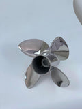OEM rustfritt stål utenbordspropell passer til Mercury-motorer 40–140 hk, 4 blader
