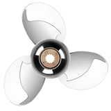 10 3/8 x 14 propell i rustfritt stål for Mercury påhengsmotor 25-70 hk, 48-855860A46, 13 splinetann, høyre