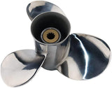 OEM Edelstahl Außenbordpropeller passend für Suzuki Motoren 8-20 PS 10 Spline Zähne, RH