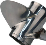 OEM Edelstahl Außenbordpropeller passend für Suzuki Motoren 8-20 PS 10 Spline Zähne, RH