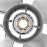 VIF OEM-Upgrade 13 1/2 x 13,13 1/4 x 15, 13 x 17, 13 x 19, 13 x 21-K-Serie Edelstahlpropeller für Yamaha-Außenbordmotoren 60-115 PS, 15-Keilzähne, RH