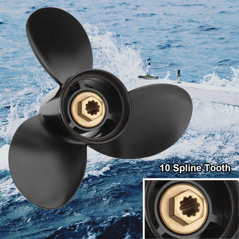 Aluminum Outboard Boat Propellers fit Mercury Engines 25-30HP 10 Spline Tooth,RH