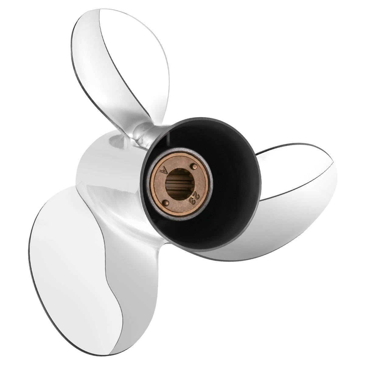 10.5 x 15 Stainless Steel Propeller Turbo for Mercury Outboard 25-70 HP ,13 Spline Tooth,RH