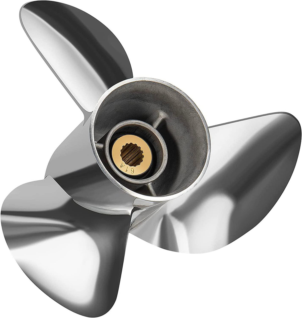 Edelstahlpropeller für Yamaha-Außenbordmotoren 150-250 PS, 15-Keil-Zähne, rechts
