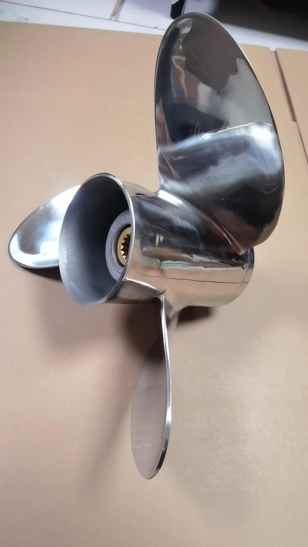 11 3/4X 17 Turbo Stainless Outboard Boat Propeller for Johnson Evinrude/OMC 40-50HP 13 Spline RH