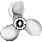9,9 x 12, 9,9 x 13, 10,38 x 13 OEM-Außenbordpropeller aus Edelstahl für Mercury-Motoren mit 9,9–20 PS, 10 Keilzähne