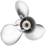9,9 x 12, 9,9 x 13, 10,38 x 13 OEM-Außenbordpropeller aus Edelstahl für Mercury-Motoren mit 9,9–20 PS, 10 Keilzähne