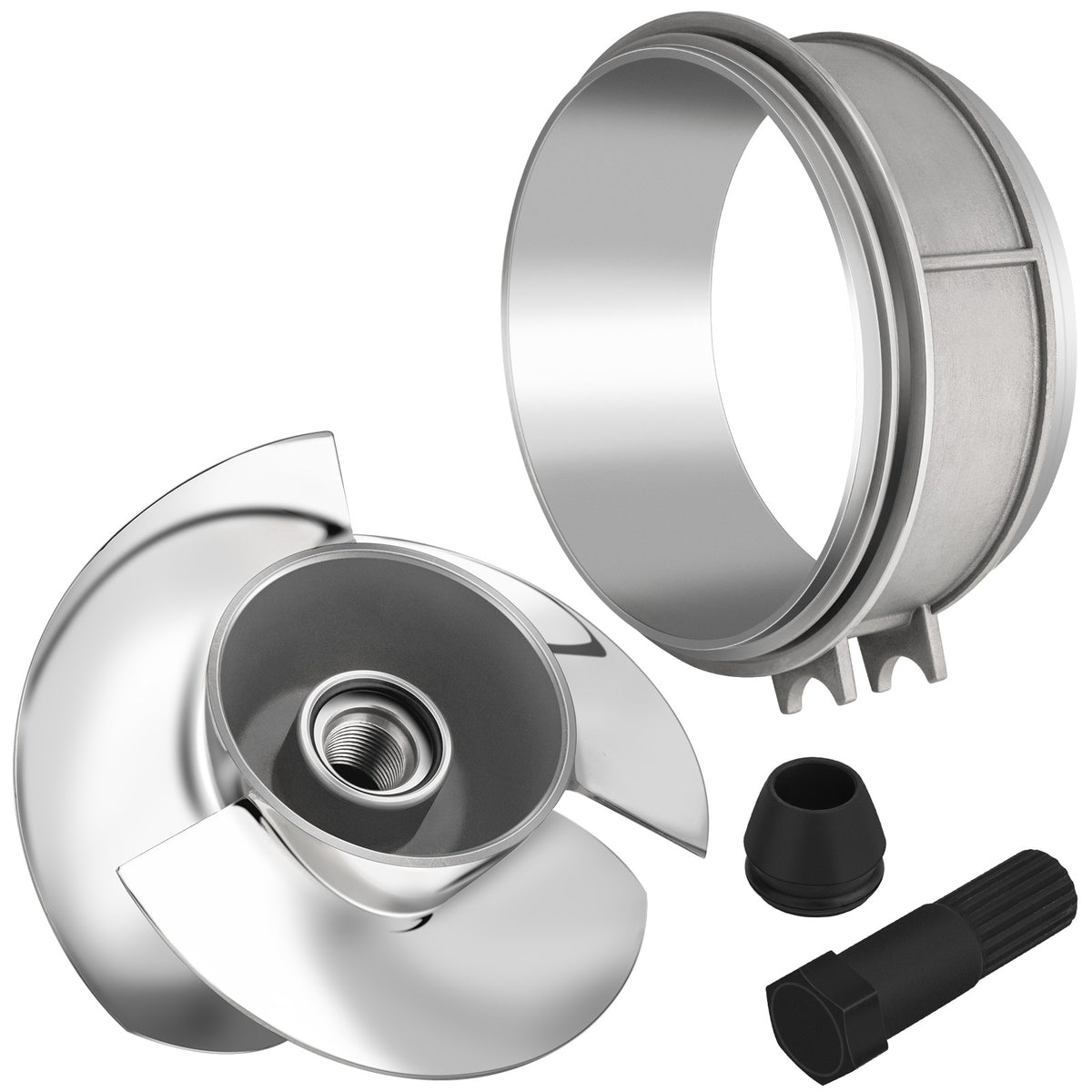 Impeller for Sea Doo 12/14 140mm SS with SS Wear Ring, Removal Tool and Boot
