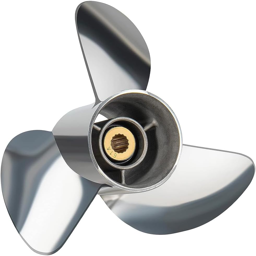 Stainless Steel Boat Propeller for Yamaha Outboard Motos 150-250 HP, 15 Spline, RH