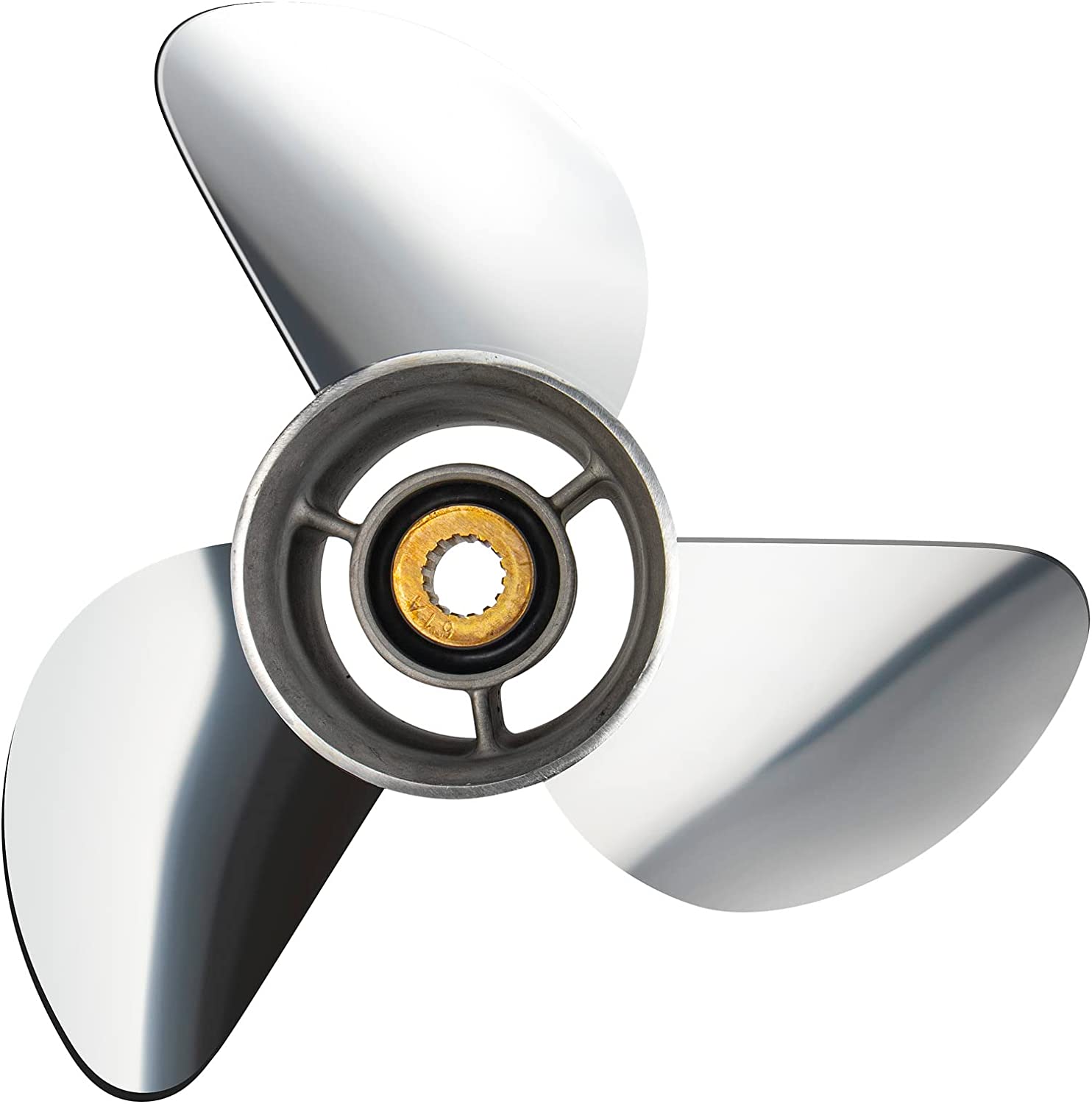Stainless Steel Propeller for Yamaha Outboard Motos 150-250 HP, 15 Spline Tooth, RH