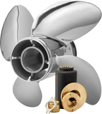 4 Blade Stainless Steel Boat Propeller Prop for Mercury Mercruiser Alpha One and Bravo 1 RH