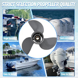 Aluminum Boat Propeller fit Honda Engines 13 Tooth 3 Blades BF35-60HP