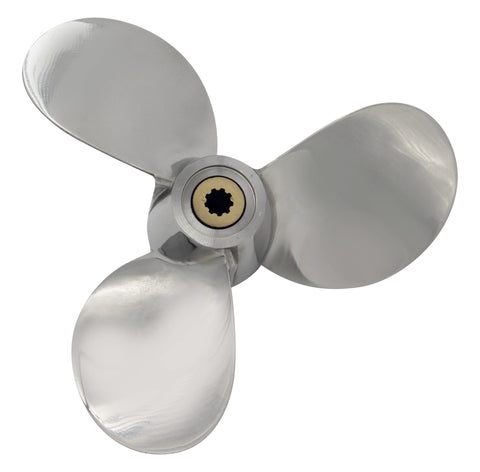 Stainless Steel Outboard Boat Propellers fit Yamaha Engines 4A/5C / F4A 9 Spline Tooth,RH