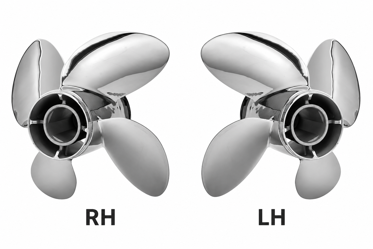 RH+LH 4 Blade Stainless Steel Boat Propeller Prop for Mercury Mercruiser Alpha One and Bravo 1