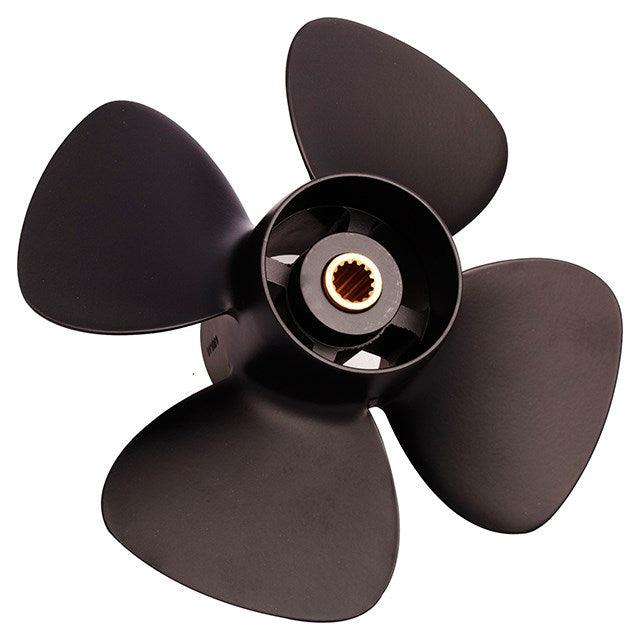 4 pales hélices en aluminium montées Moteurs hors-bord Yamaha 9, 9-20 ch 8 cannelures, RH