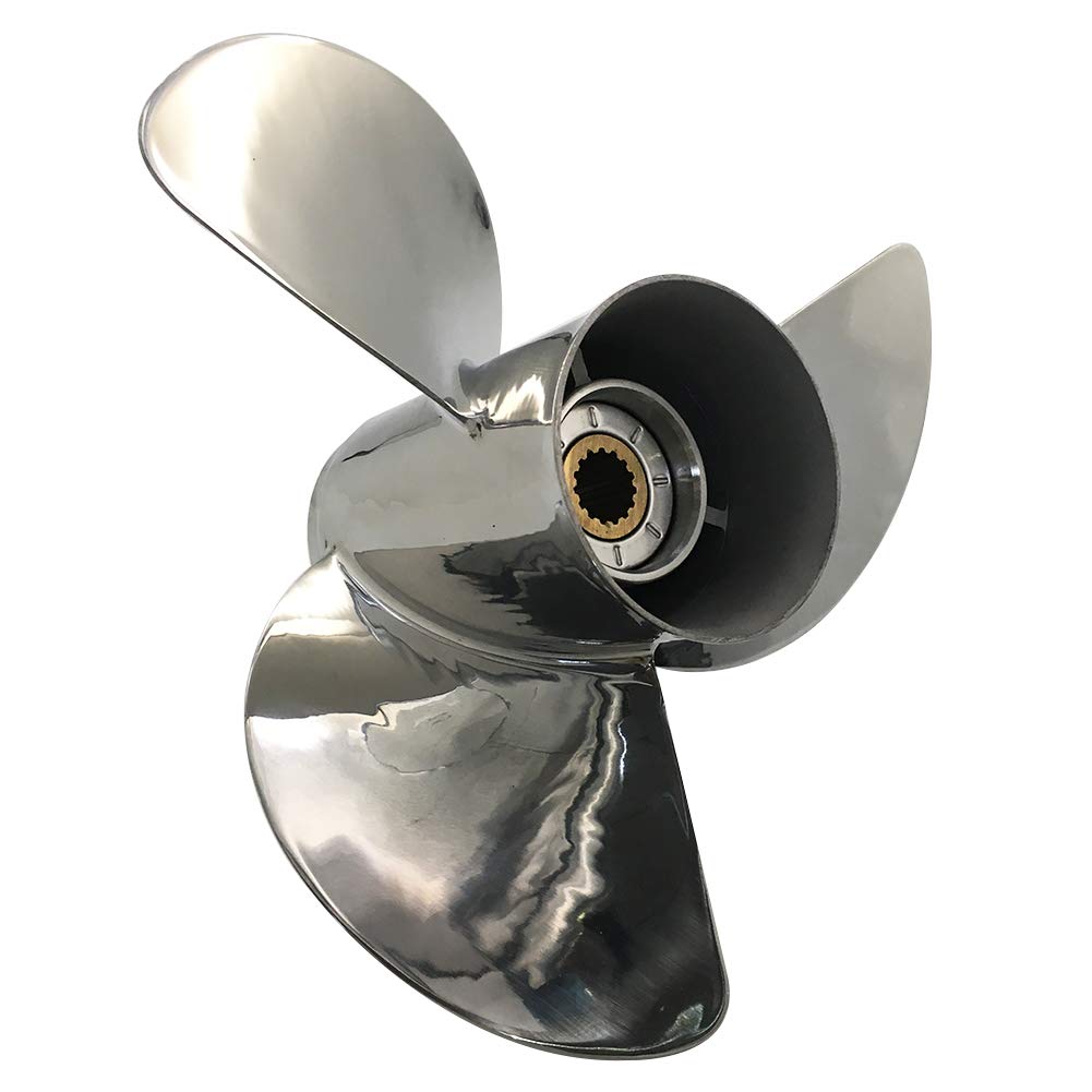 Stainless Steel Outboard Propeller fit Mercury Engines 40-140HP 15 Spline Tooth,RH