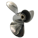Hélice hors-bord OEM améliorée en acier inoxydable, compatible avec les moteurs Honda 35-60 CV, 13 cannelures, rotation à droite, 3 pales