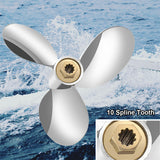 VIF 10.38 x18p Chopper | 48-43592A61 Upgrade OEM Stainless Steel Outboard Propeller fit Yamaha Motos 20-30 hp,Mercury Chopper II Racing Prop, 10 Spline Tooth hub Kits Installed, Rh