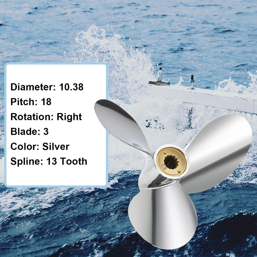 Michigan Wheel Twister Boat Propeller 13 3/4 X 13P | Right Hand Aluminum 3-Blade Prop