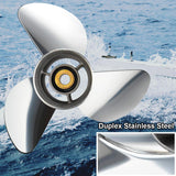 VIF  OEM Upgrade 13 3/4 x 17,13 3/4 x 19, 13 3/4 x 21, 13 3/8 x 23 Stainless Steel Propeller for Yamaha Outboard Motos 150-250 HP, 15 Spline Tooth, RH