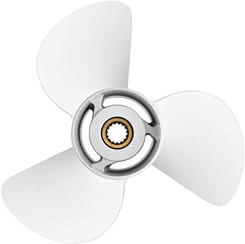 14x11-K Aluminum Propeller for Yamaha 50-130 Hp Outboard Engine 6E5-45954-00-00,15 Tooth, RH