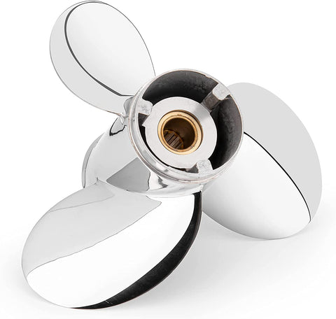 10 7/8 x11,10 3/4 x12,10 1/2 x13,10 3/8 x14, 10 1/4 x15 OEM Stainless Steel Outboard Propeller fit Mercury Engines 25-70HP