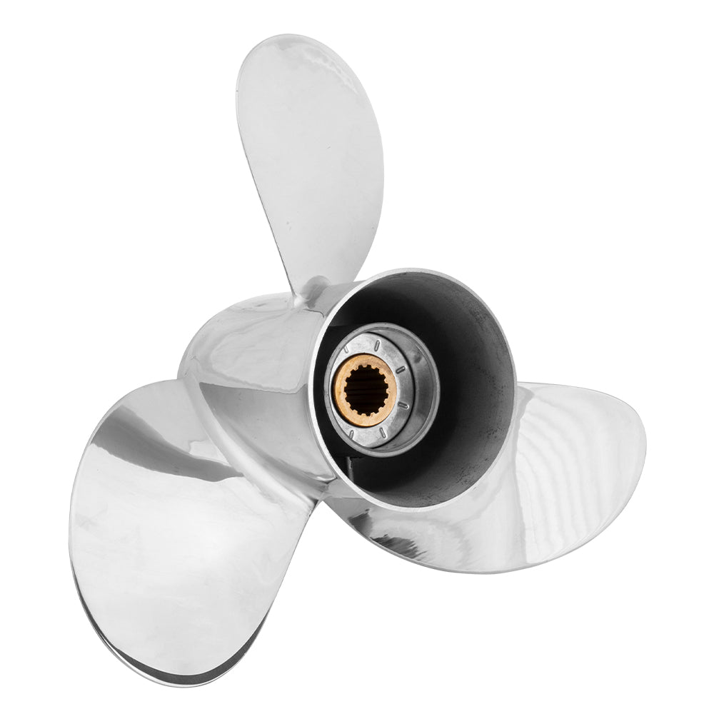 13 x 17 Stainless Steel Outboard Propeller for Yamaha Engines 60-115 HP Reference No.688-45930-01-98, 15 Tooth, RH